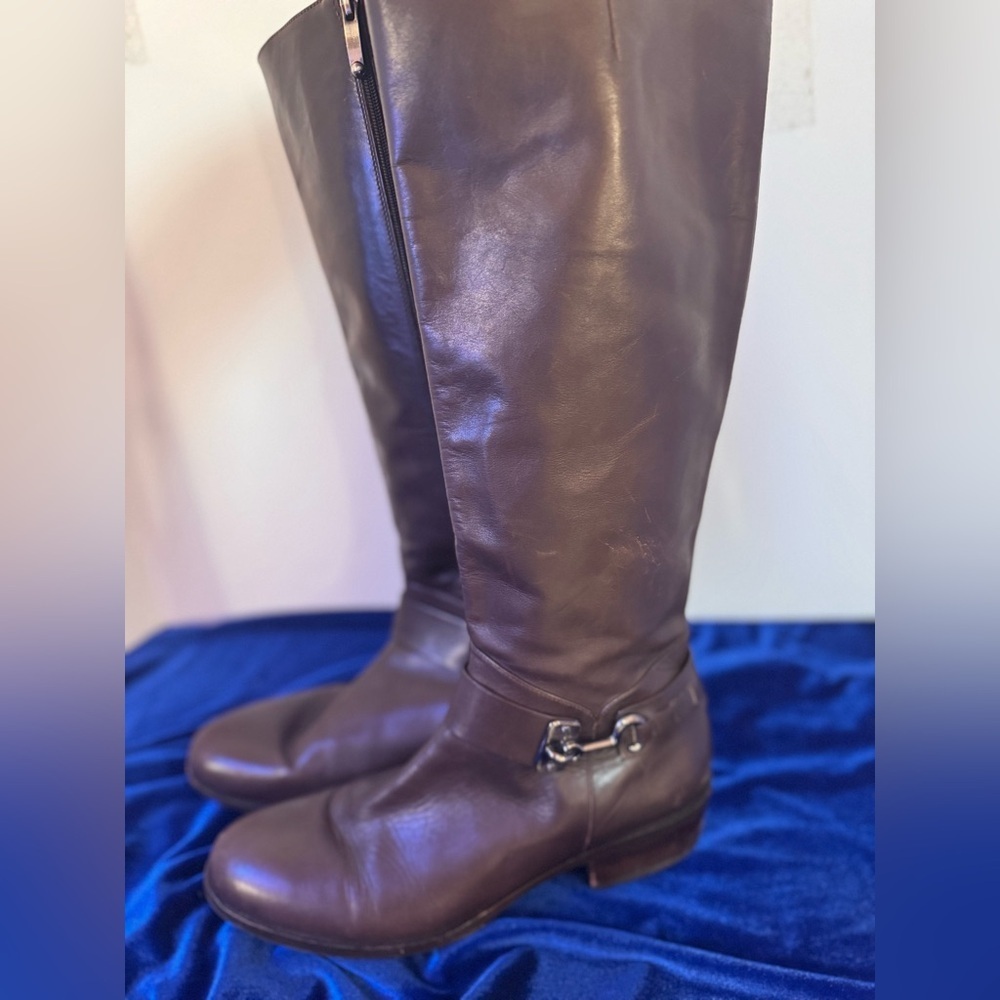 Via Spiga Brown Leather Riding Boots